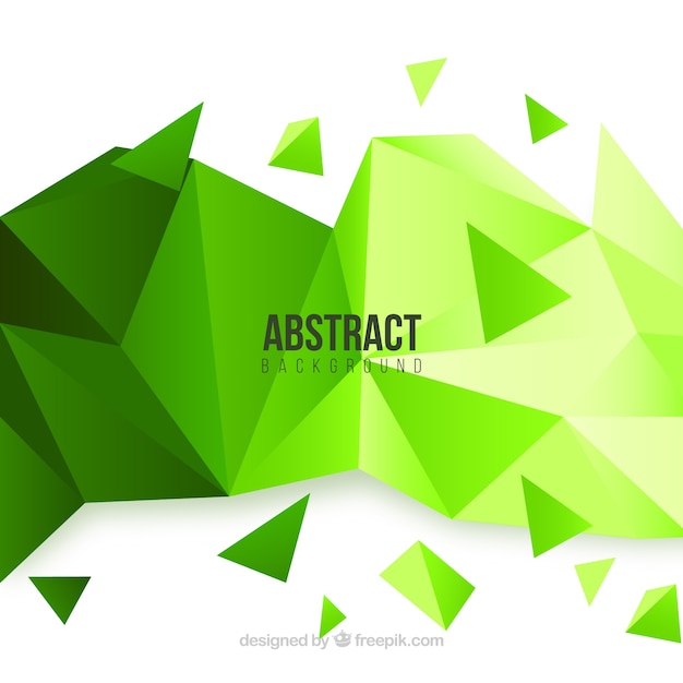 Free vector abstract geometric green background