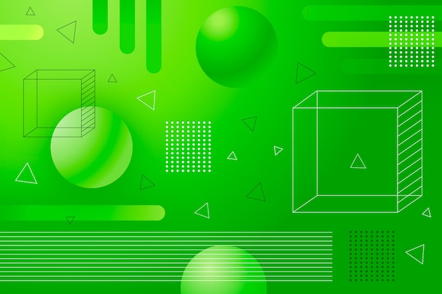 Abstract geometric green background