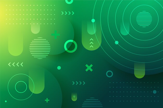 Abstract geometric green background