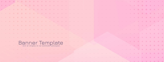 Free vector abstract geometric hexagonal shapes pink banner design