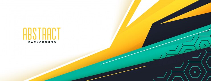 Free Vector abstract geometric memphis style modern banner design