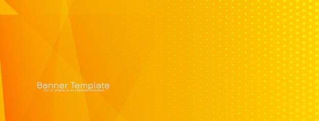 Free vector abstract geometric orange and yellow banner