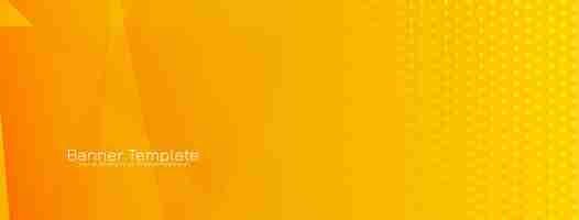 Free vector abstract geometric orange and yellow banner