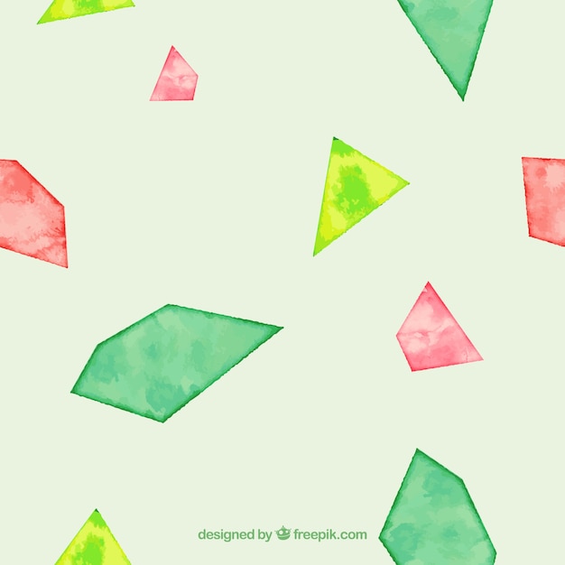 Free vector abstract geometric pattern in watercolor style