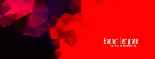 Free vector abstract geometric polygon design banner vector