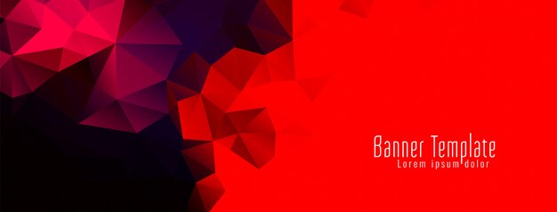 Abstract geometric polygon design banner vector