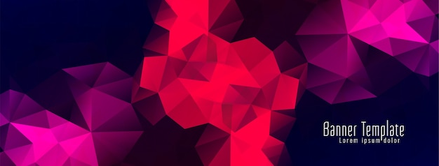 Free vector abstract geometric polygon design banner