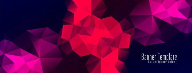 Abstract geometric polygon design banner 