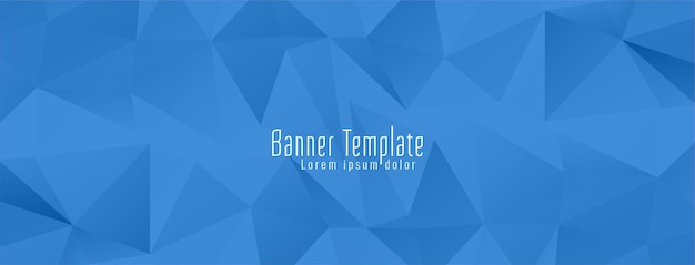 Abstract geometric polygon design banner