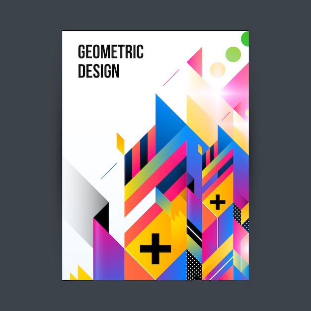 抽象的な幾何学的ポスターデザイン
