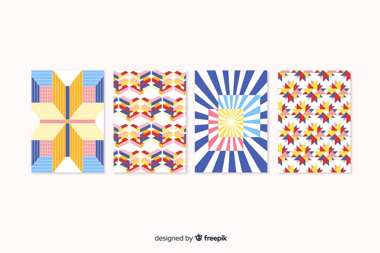 Free Vector abstract geometric shape cover collection