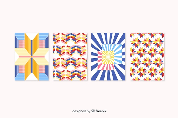 Abstract geometric shape cover collection