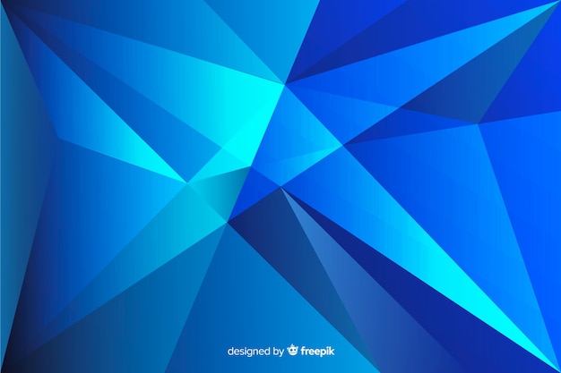 Бесплатное векторное изображение Абстрактная геометрическая форма в синем фоне тени
