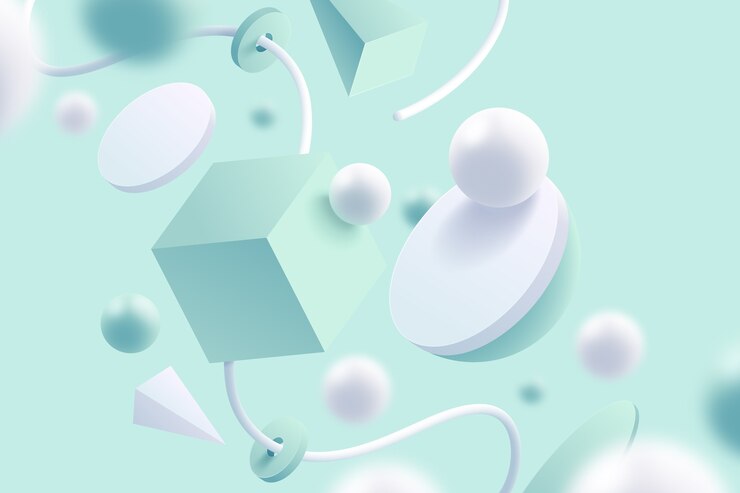 무료 Vector 추상적 인 도형 3d 배경