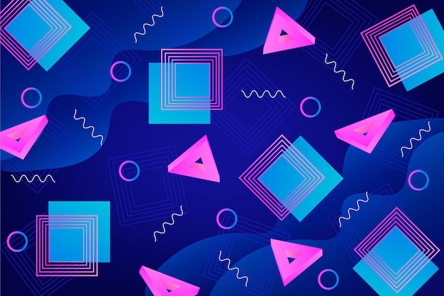 Free vector abstract geometric shapes background