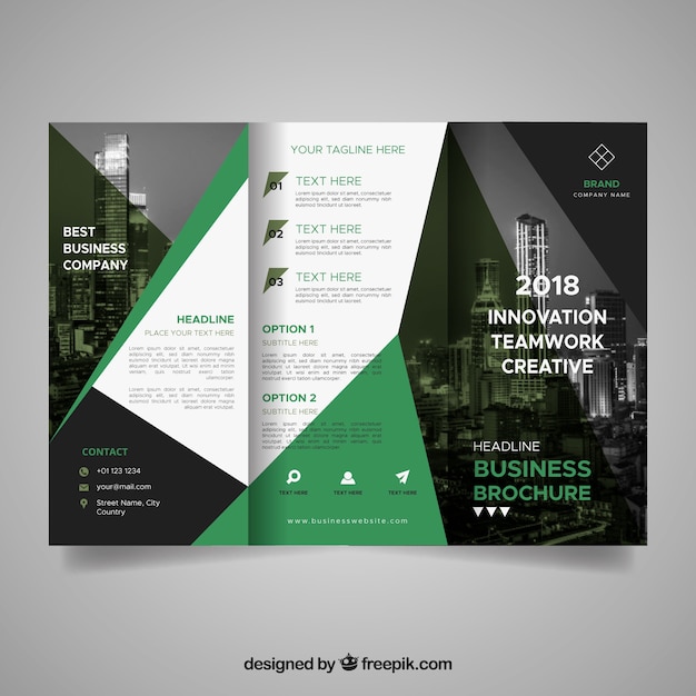 Abstract geometric shapes brochure template