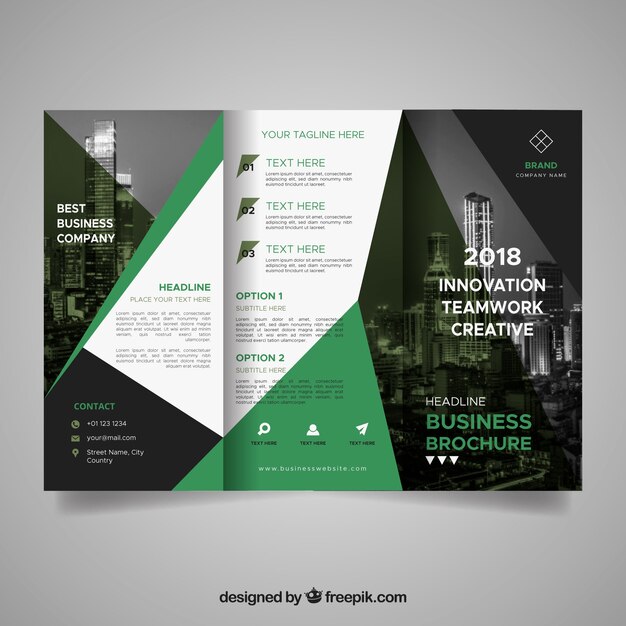 Abstract geometric shapes brochure template