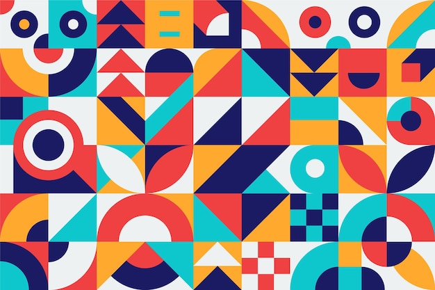 Abstract geometric shapes colorful design