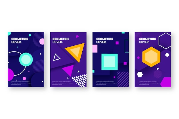 Abstract geometric shapes covers