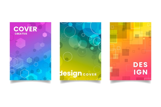 Free vector abstract geometric shapes covers