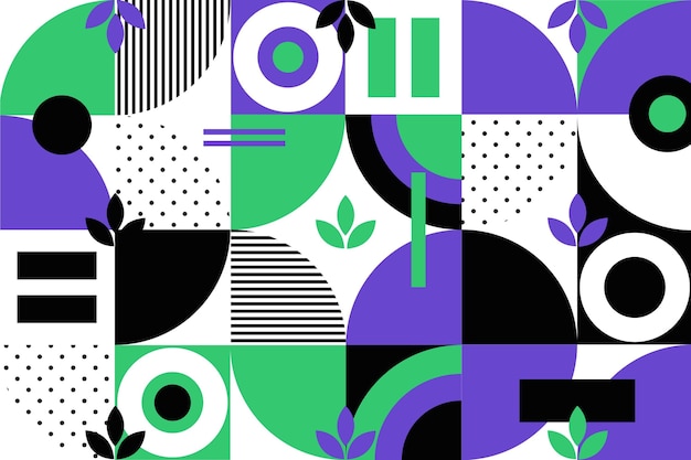 Abstract geometric shapes in flat design