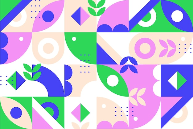 Abstract geometric shapes in flat design