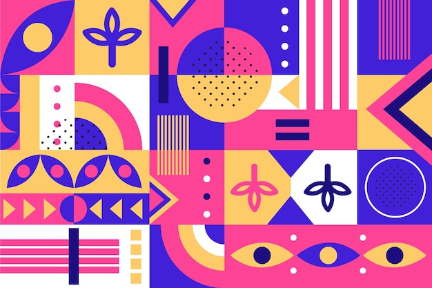 Free vector abstract geometric shapes in flat design