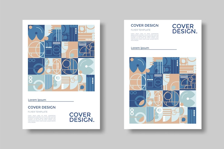 Free Vector abstract geometric shapes pattern bauhaus minimal art design background modern circle triangle and square bauhaus pattern backgrounds posters and covers trendy