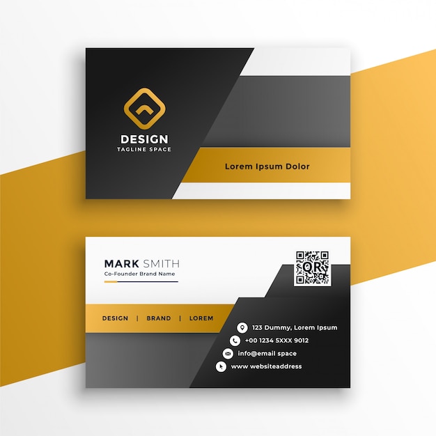 Abstract geometric style business card design template