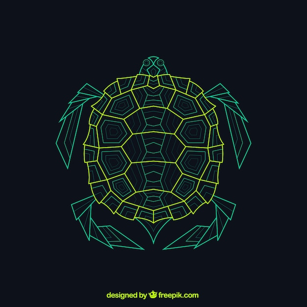 Free vector abstract geometric turtle