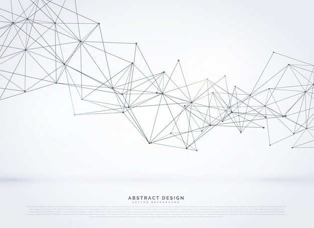 Free vector abstract geometric wireframe background