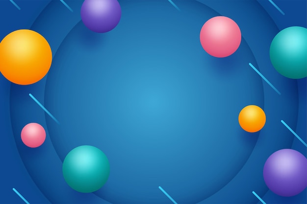 Free vector abstract geometric with 3d spheres