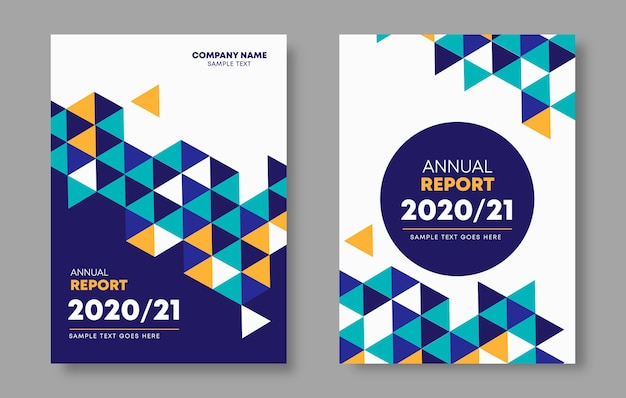 Free vector abstract geometrical annual report templates