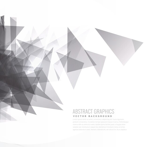 Abstract geometrical black and white triangle background