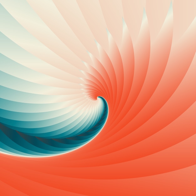 Бесплатное векторное изображение Абстрактный геометрический фон с концентрическим вихрем