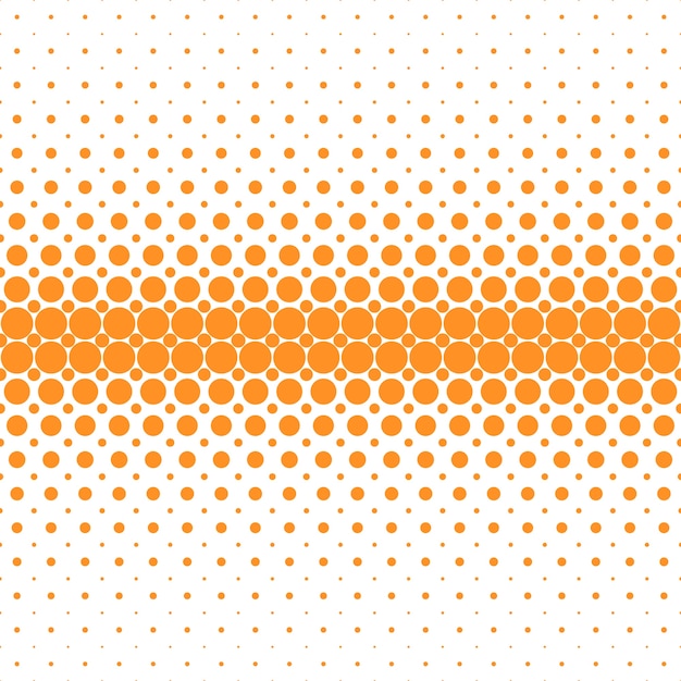 Abstract geometrical halftone dot pattern background - vector graphic from orange circles on white background