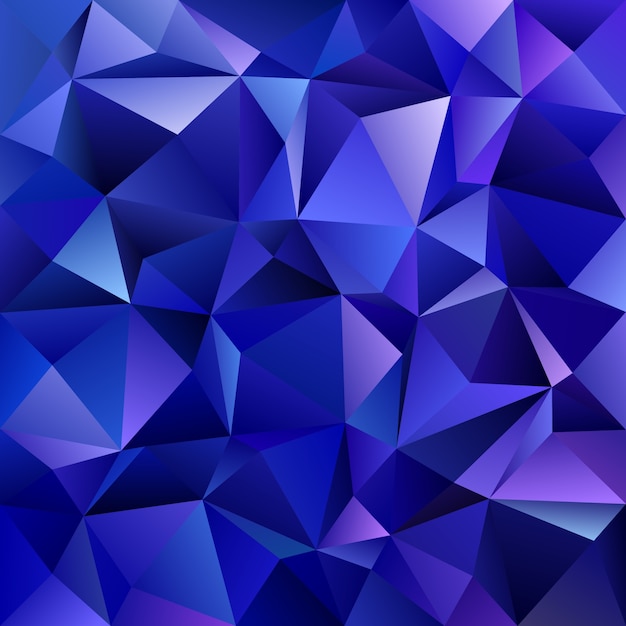 Abstract geometrical triangle mosaic background - vector graphic design from triangles in dark blue tones