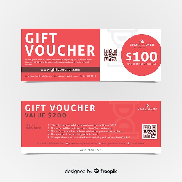 Abstract gift voucher banners