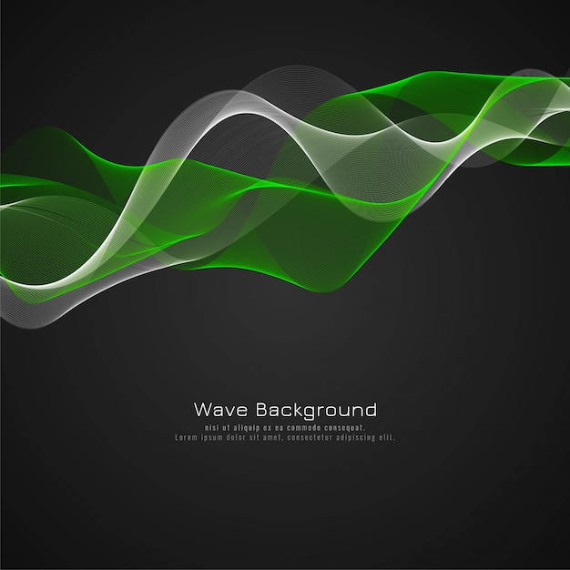 Free vector abstract glossy green wave background design