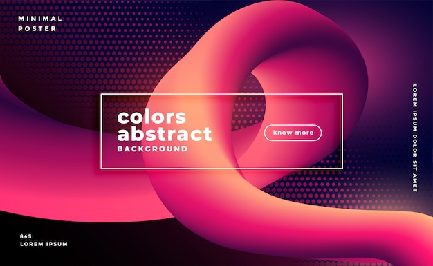 Abstract glowing fluid loop gradient background