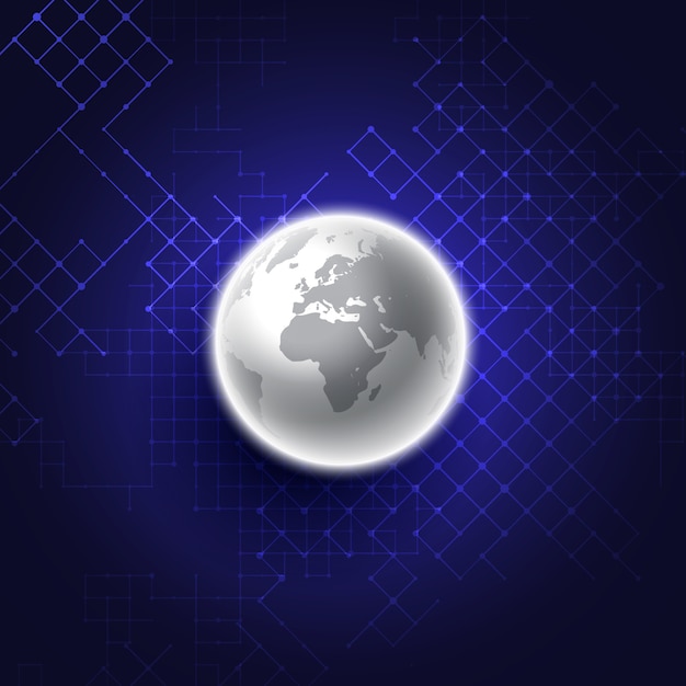 Free vector abstract glowing globe design background