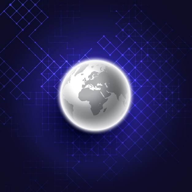 Abstract glowing globe design background