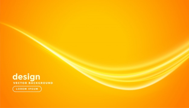 Abstract glowing light wave on orange background