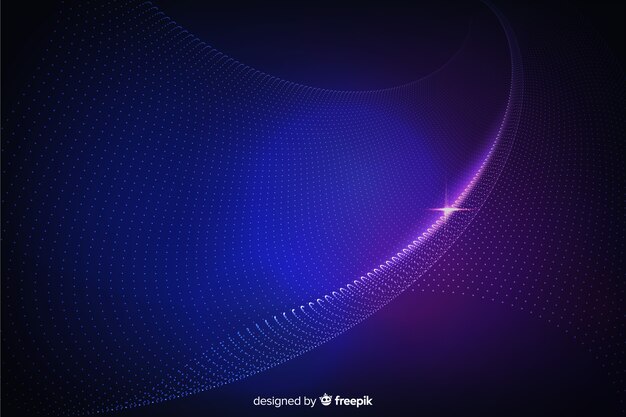 Abstract glowing particles shapes background