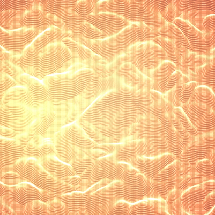 Free Vector  abstract glowing point noise orange background. 