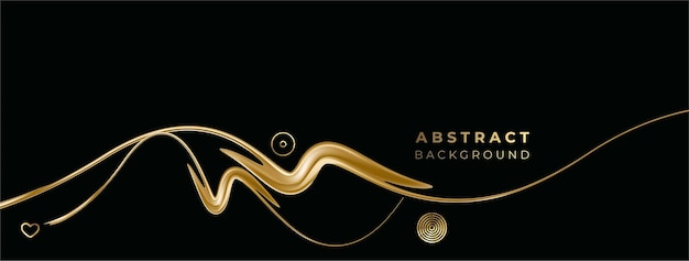 Abstract gold color wave line pattern design and background. use for modern design, cover, poster, template, brochure, decorated, flyer, banner.
