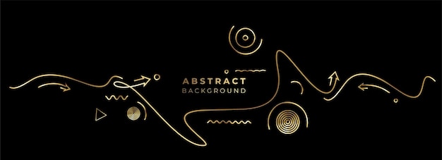 Abstract gold wave line with space of your text, vector illustration.