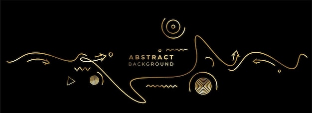 Abstract Gold wave line with space of your text, vector illustration.