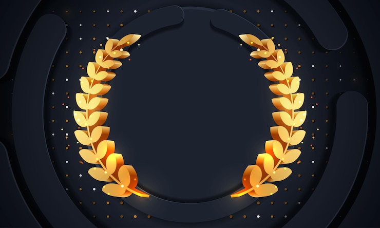 Free Vector abstract golden award background with light rays