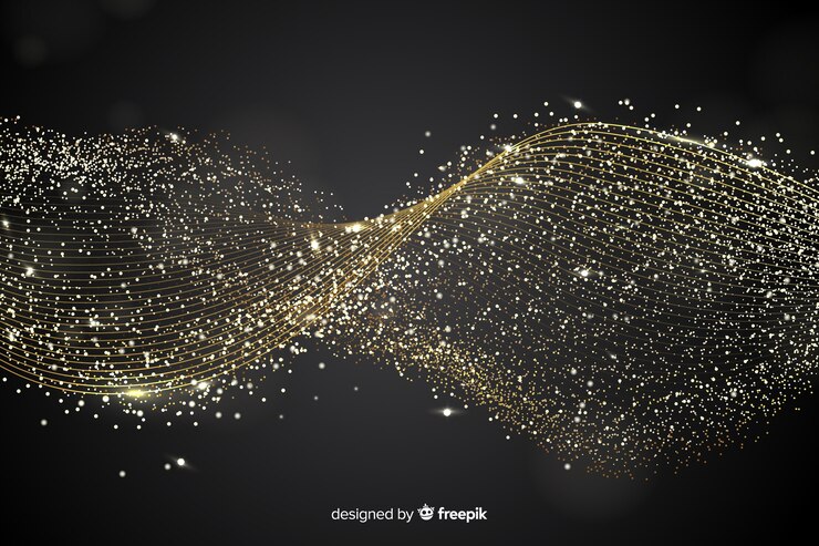 Free Vector abstract golden bright wave background